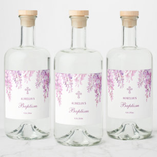 Rosa Wisteria Dop Spritflaskor Etikett