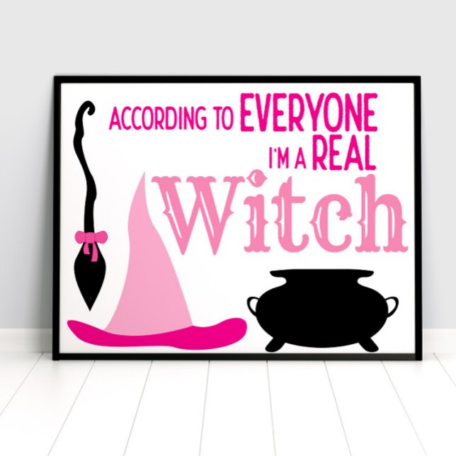 Rosa witchy halloween poster (Skapare uppladdad)