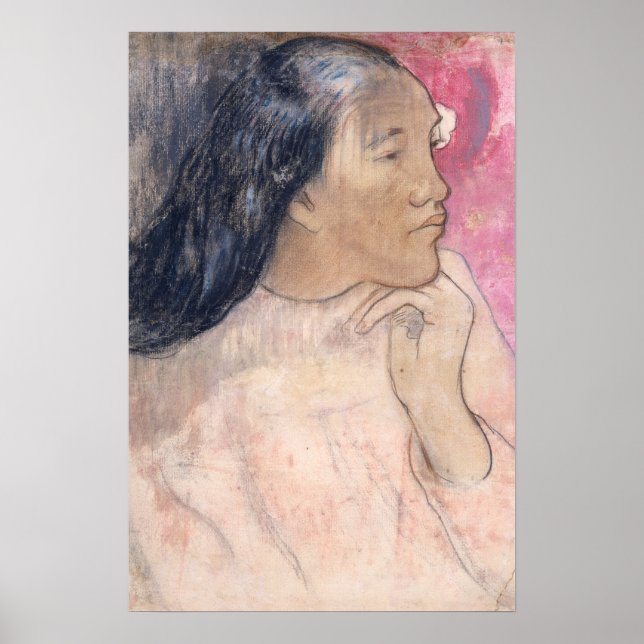 Rosa Woman Porträtt Poster (Framsidan)