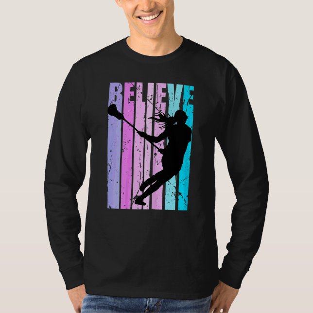 Rosa Womens Lacrosse Player Coach Team Tränar Mo T Shirt (Framsida)