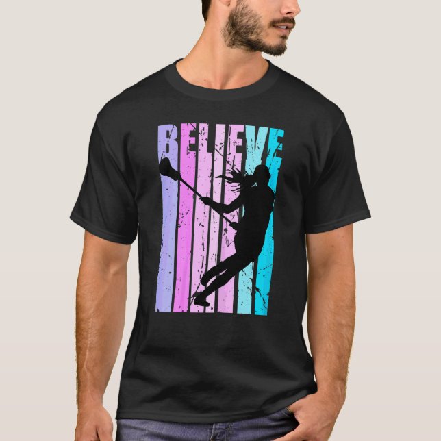 Rosa Womens Lacrosse Player Coach Team Tränar Mo T Shirt (Framsida)