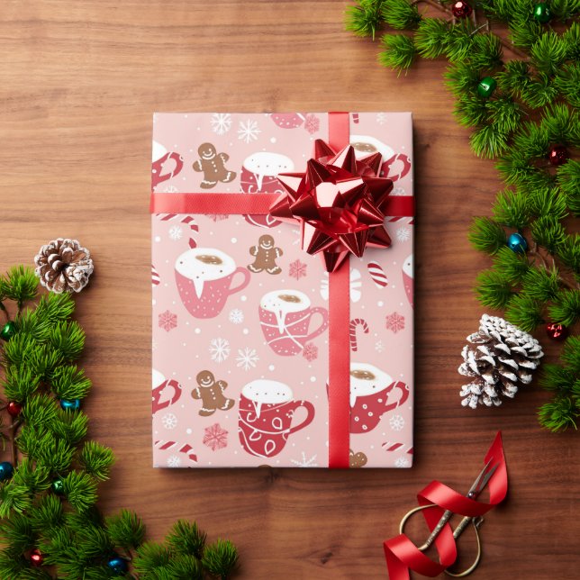 Rosa Wonderland: Cocoa Kopp och jul Presentpapper (Julgåva)
