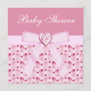 Rosa Wonderland Flamingos Baby Shower-Inbjudningsk Inbjudningar