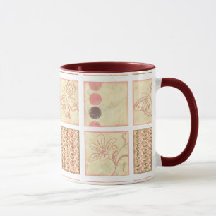 Rosa Woodblock Teckning av Chariklia Zarris Mugg
