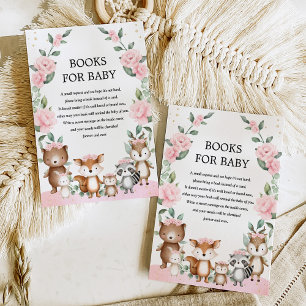 Rosa Woodland Animal Bokar för Flicka Tilläggskort