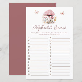 Rosa Woodland Mushroom Baby Shower Alphabet