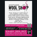 Rosa Wool Shop Logotyp, Knitting Store, Garnbutik Reklamblad<br><div class="desc">Rosa Wool Shop Logotyp,  Knitting Store,  Yarn Store Advertising Flyer by the Affärskort Store.</div>