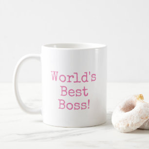Rosa Worlds bästa Chef-typografi Kaffemugg