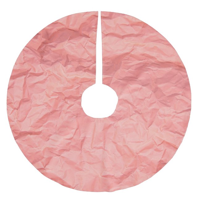 Rosa Wrinkled Pappra Struktur-bakgrund Julgransmatta Borstad Polyester (Framsidan)