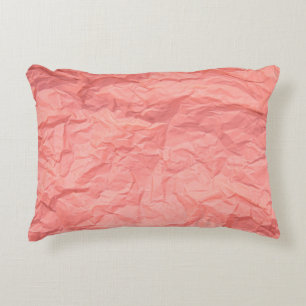 Rosa Wrinkled Pappra Struktur-bakgrund Prydnadskudde
