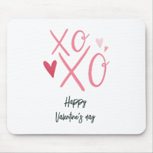 Rosa "XOXO"Hjärtan Glad Alla Hjärtans Dag Musmatta