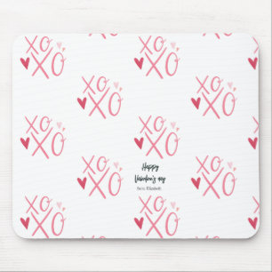 Rosa "XOXO"Hjärtan Glad Alla Hjärtans Dag Musmatta