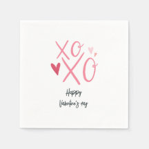 Rosa "XOXO"Hjärter Glad Alla Hjärtans Dag