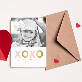 Rosa XOXO Kids Classroom Photo Valentiness Anteckningskort