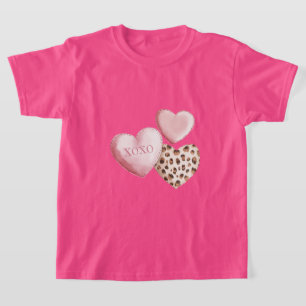Rosa XOXO Leopard Print Hearners T Shirt