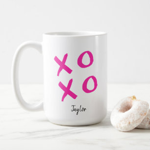 Rosa Xoxo Personlig Valentine Kaffemugg