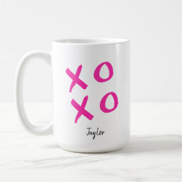 Rosa Xoxo Personlig Valentine Kaffemugg