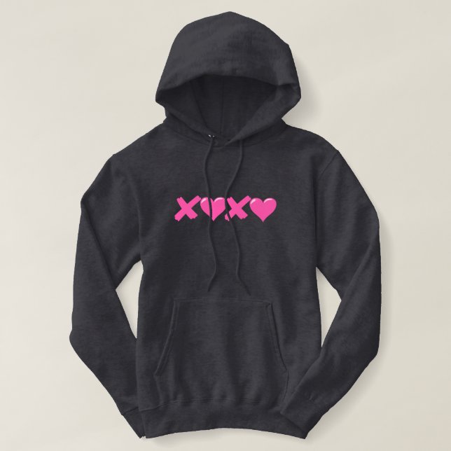 Rosa XOXO T Shirt (Design framsida)