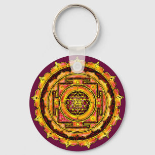 Rosa Yantra Keychain Nyckelring