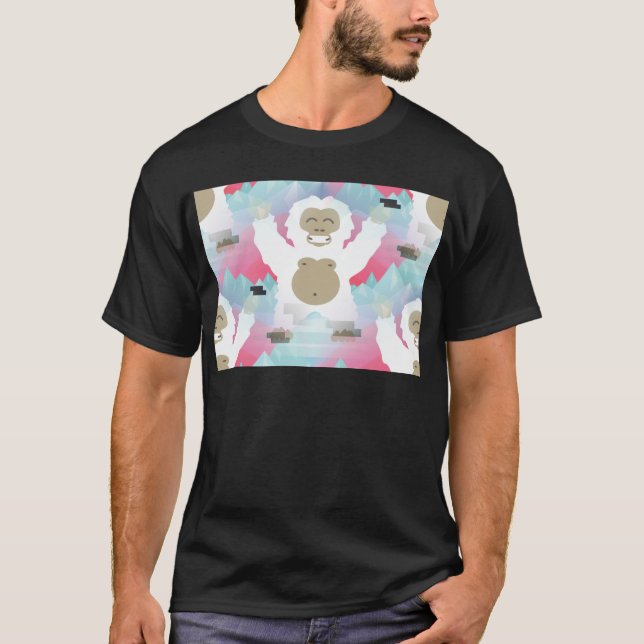 rosa yeti tee shirt (Framsida)