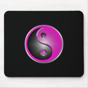 rosa yin och yang musmatta
