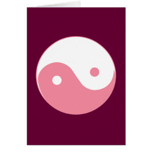 Rosa Yin-Yang Symbol Hälsningskort