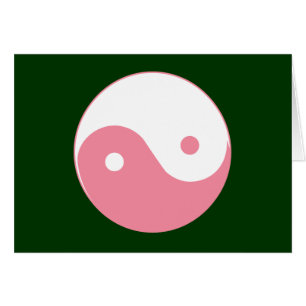 Rosa Yin-Yang Symbol Hälsningskort