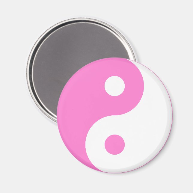 Rosa Yin Yang Symbol Magnet (Front/Back)