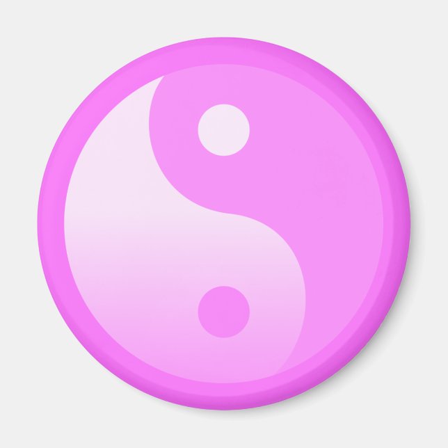 Rosa Yin-Yang Symbol Magnet (Framsidan)