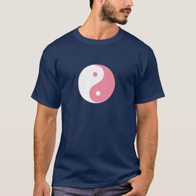 Rosa Yin-Yang Symbol Tee Shirt (Framsida)