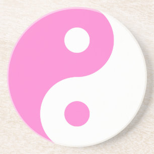 Rosa Yin Yang symbol Underlägg