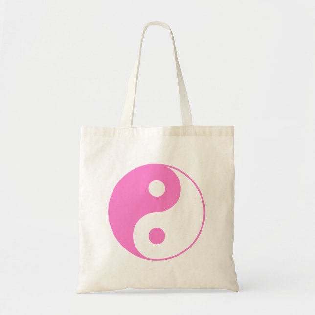 Rosa Yin Yang Tote Bag Tygkasse (Framsidan)