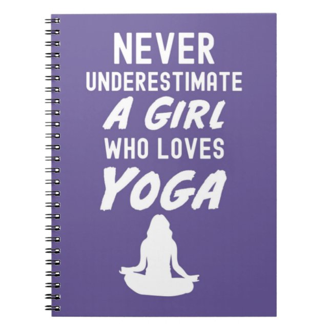 Rosa Yoga-gåvor till Flicka Anteckningsbok (Framsidan)