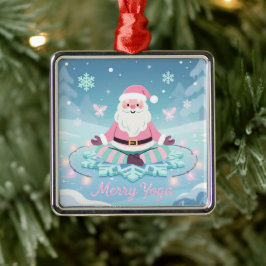 Rosa Yoga Tomte Meditation Jul Julgransprydnad Metall