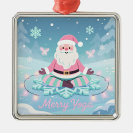 Rosa Yoga Tomte Meditation Jul Julgransprydnad Metall