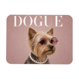 Rosa Yorkshire Terrier Yorkie Hund Covergirl Magnet