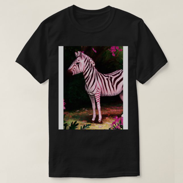 Rosa Zebra 1 T Shirt (Design framsida)