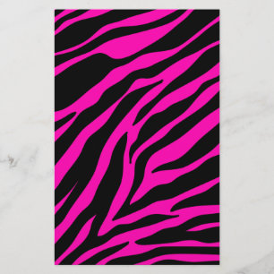 rosa zebra brevpapper