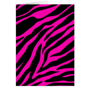 rosa zebra hälsningskort