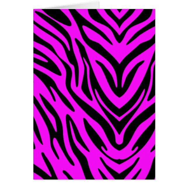 Rosa Zebra Hälsningskort (Framsidan)