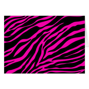 rosa zebra hälsningskort