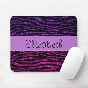 Rosa Zebra, Lila Zebra, Glitter Zebra, ditt namn Musmatta