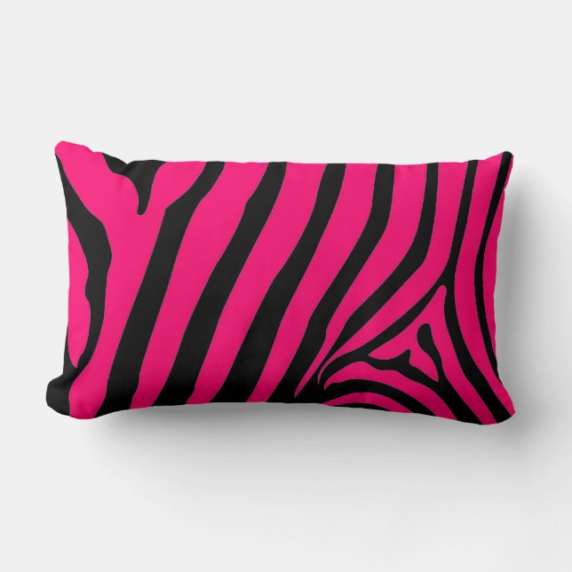 Rosa Zebra Pillow Lumbarkudde (Framsida)