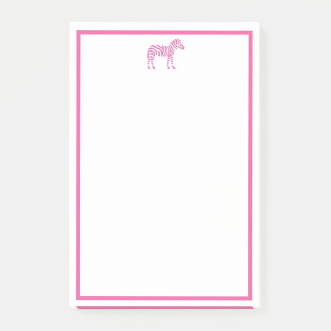 Rosa Zebra Post-it Block (Framsida)
