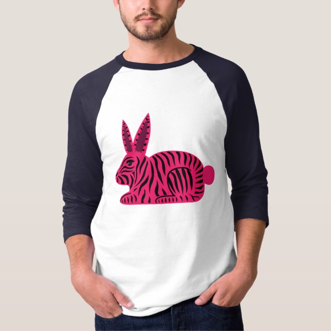 Rosa Zebra Rabbit T-shirt (Framsida)