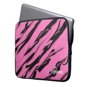 Rosa Zebra ränder Laptop sleeve