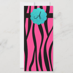 Rosa zebra ränder monogram