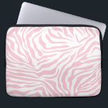 Rosa Zebra ränder Vild Djurutskrift Zebra mönstrad Laptop Fodral<br><div class="desc">zebra tryck - baby rosa och vit mönster - djurtryck i vild.</div>