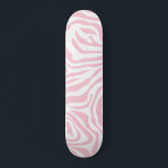Rosa Zebra ränder Vild Djurutskrift Zebra mönstrad Mini Skateboard Bräda 18,5 Cm<br><div class="desc">Zebra tryck - baby rosa och vit mönster - djurtryck i vild.</div>