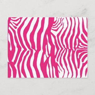 Rosa Zebra ränder Vykort